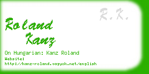 roland kanz business card